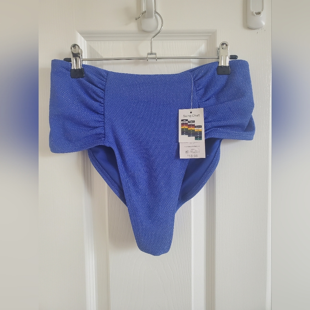 Blue Silver Cheeky Bikini
